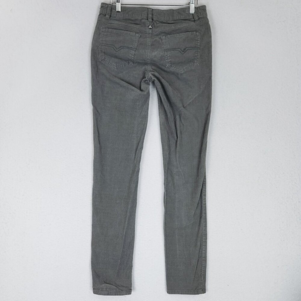 Prana Pants Womens 8 Gray Trinity Corduroy Mid Rise Skinny Leg Flat Front Casual - Picture 7 of 11